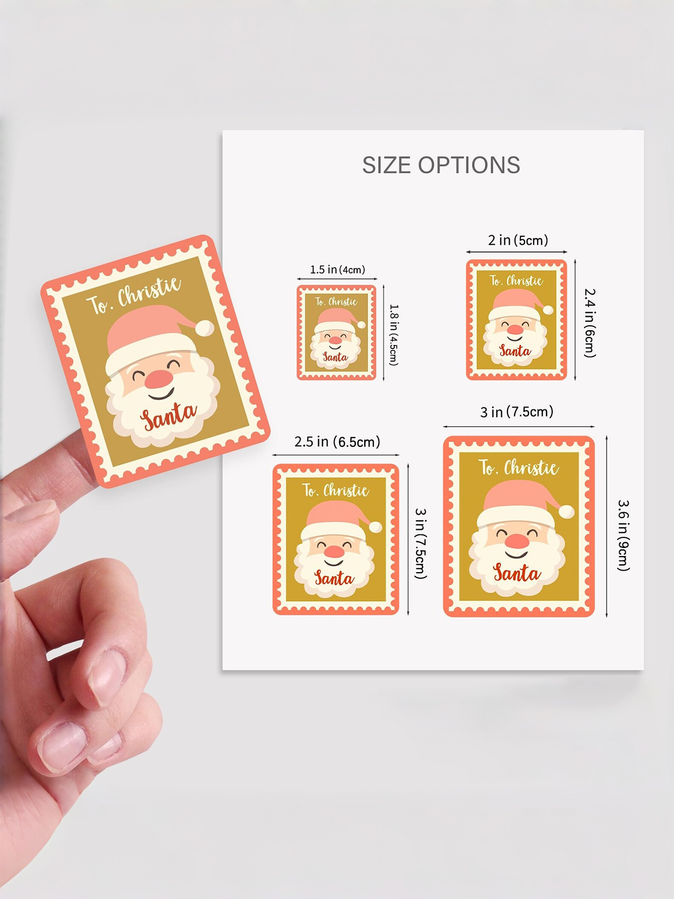Custom Christmas Santa Label Stickers